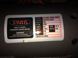 Bieżnia York Fitness YT 51065, silnik DC bieżni - wykonane pomiary domowym sposo