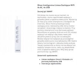 Woox Smart Power Strip WiFi 4x AC, 4x USB Woox Smart Power Strip WiFi with four AC sockets and four USB ports