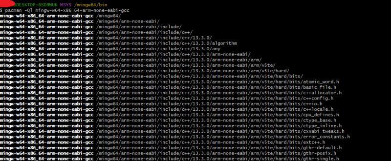Screenshot of an MSYS2 terminal showing mingw package installation.