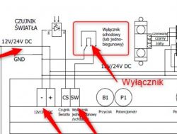 24V Lighting Controller Connection Diagram Diagram for connecting a staircase lighting controller with labels.