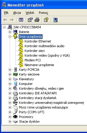 Instalacja sterowników po formacie - Menadżer urządzeń Instalacja sterowników po formacie - Menadżer urządzeń