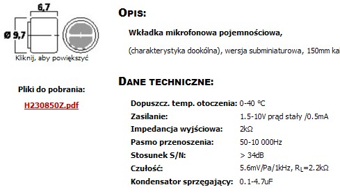 Czy tani mikroon pojemnościowy reaguje na ultradżwięki?