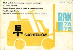 Katalog części DTR wózek jezdniowy podnośnikowy RAK FUT Suchedniów