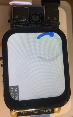 Display Presentation of Sipeed M1s Dock Module Sipeed M1s Dock module with a screen displaying graphics on a 1.69-inch display.
