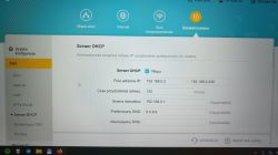 Zrzut ekranu konfiguracji serwera DHCP w ustawieniach routera sieciowego.
