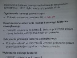 Skoda Otavia 2 - wyświetlanie kontrolek kierunku tablicy rozdzielczej - błąd