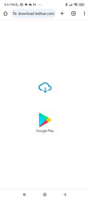 App Download and Google Play Icons Website with app download and Google Play icons on a light background.