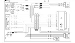 Schemat elektryczny z gniazdem diagnostycznym i elementami sterującymi