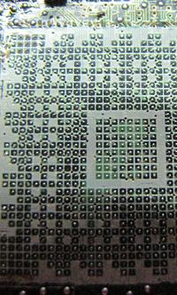 DV6700. Zerwane pady od grafiki na PCB. DV6700. Zerwane pady od grafiki na PCB.