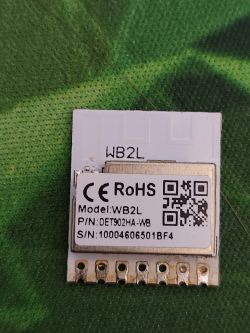 WB2L Module with CE RoHS Certification WB2L module with CE RoHS label on a green background.