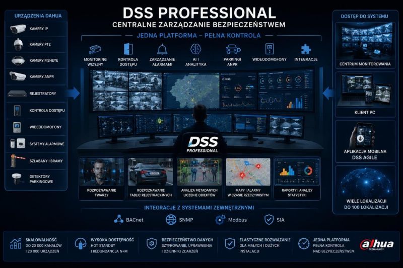 DSS Professional – oprogramowanie dla agencji ochrony i profesjonalnych centrów monitorowania