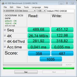 GoodRAM Iridium PRO 240GB vs GoodRAM IRDM 240GB test/benchmark