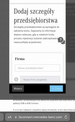 Mercedes W 206 (2021) - Jak założyć konto do obsługi programu? Czy jest bezpłatne?
