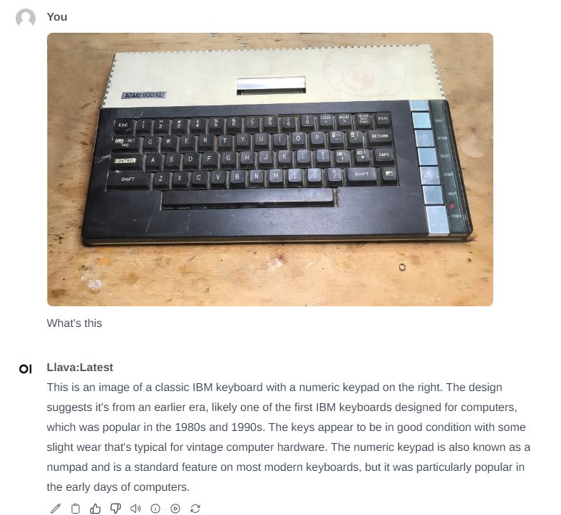 Atari 800XL Keyboard Old Atari 800XL keyboard on a wooden table.