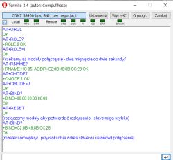 Zamiennik HC-05 hc05V2.3_le - brak SPP i AT FAIL, da się użyć jako RS232?