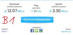 Huawei B818 + CyberTech antena zewnętrzna: Słaby sygnał na pasmach B3 i B1 - Orange