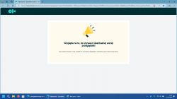Komunikat na stronie OLX w przeglądarce Edge informujący o nieaktualnej wersji przeglądarki.