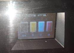 Ink Levels on Printer Display View of ink levels on a Brother printer display.