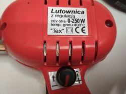 Lutownica transformatorowa Tex z regulacją mocy 0-250W Lutownica transformatorowa Tex z regulacją mocy 0-250W