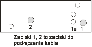 Schemat połączeń przewodów silnika i kondensatora w PRCr 10/6AEO