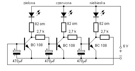 Lampka-piramidka zmieniająca kolory