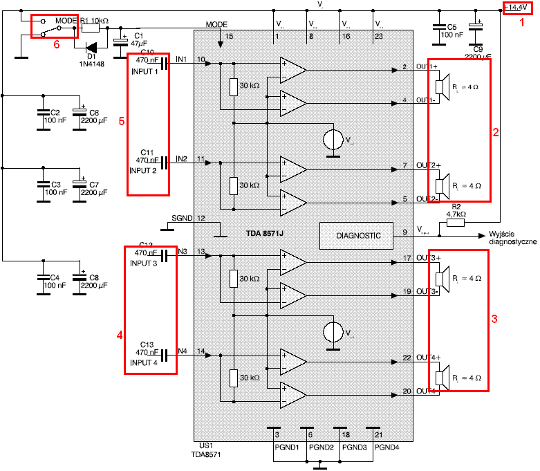 Tda8589aj r1cu схема включения