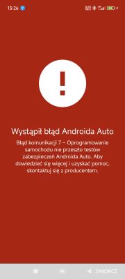Vordon HT 930 York – błąd komunikacji 7 z Android Auto po aktualizacji Usług Google Play