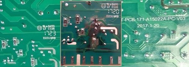 Hotpoint LSTB6DH124CEU (869990892440) DWS-DEA701-B - oznaczenie i wymiana opornika R6000