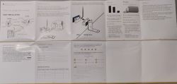 Garage Door Controller Instructions and Warranty Card Installation instructions and warranty card for a garage door controller.