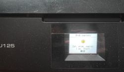 No Paper Message on Brother Printer Brother printer display showing No paper message.