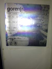 Gorenje - Zamrażarka mrozi, chłodziarka nie. Gorenje - Zamrażarka mrozi, chłodziarka nie.