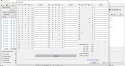 Okno autodiagnostyki programatora T48 z listą pinów i ich stanów
