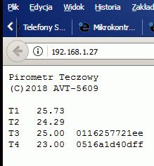 Pirometr "tęczowy" z WS2812 + 7 x DS18B20, Wi-Fi, UsbHost, pilot IR Pirometr "tęczowy" z WS2812 + 7 x DS18B20, Wi-Fi, UsbHost, pilot IR