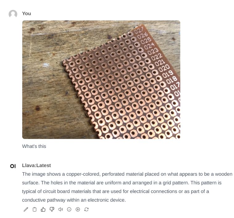 Copper Perforated Board on Wood Copper-colored perforated board on a wooden surface.