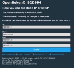 BK7238 MultiAHTX_493371f360d3 Module Ignores Static IP, Shows wlan0 Net Name BK7238 MultiAHTX_493371f360d3 Module Ignores Static IP, Shows wlan0 Net Name