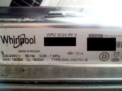 Zmywarka Whirlpool WFC 3C24 PF X - pompa myjąca C00302488 błąd F15 Zmywarka Whirlpool WFC 3C24 PF X - pompa myjąca C00302488 błąd F15