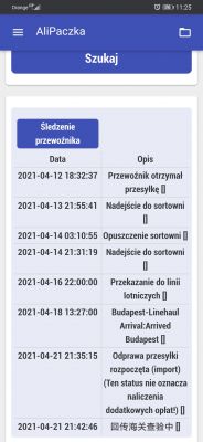 Urwany tracking w aliexpress