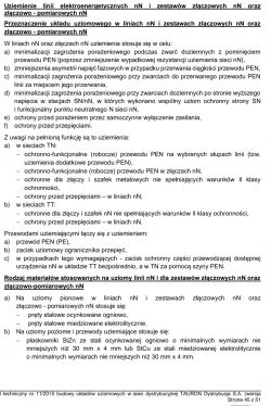 Dokument dotyczący uziemienia linii elektroenergetycznych nN.