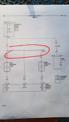 Schemat elektryczny z zaznaczonym odcinkiem zwarcia
