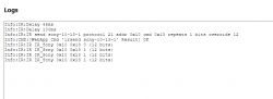 Screenshot of a log showing Sony code sending and receiving entries.