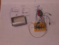 Zabawka dla dziecka - płyta z diodami super flux zasilanymi z Joule Thief (1,5V) Zabawka dla dziecka - płyta z diodami super flux zasilanymi z Joule Thief (1,5V)