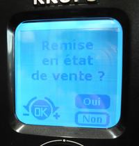 Krups EA8050 - the plug symbol on the display after setting the hour