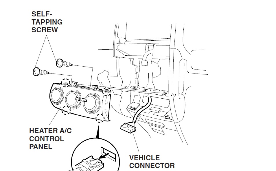 Honda CRV II oświetlenie pokręteł nawiewu i klimatyzacji