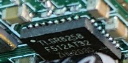 TLSR8258 Chip on Circuit Board Close-up of a TLSR8258 chip on a printed circuit board.