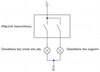 Sterowanie oświetleniem - Sterowanie oświetlenia zegarem i włącznikiem