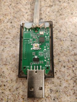 Interior of USB-Powered LED Controller PCB layout of a controller powered by USB.