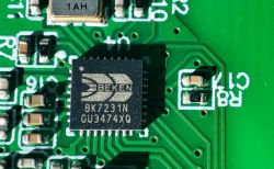 BK7231N chip on a green circuit board