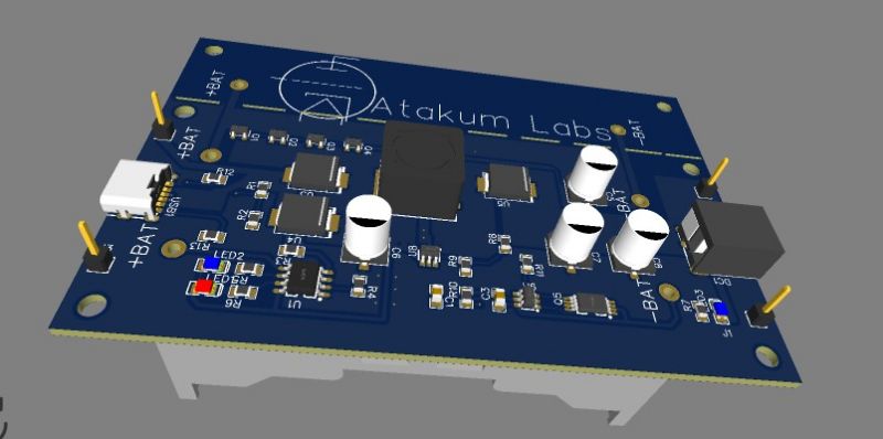 Atakum Labs backup power supply circuit board.