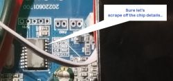 Microinverter Circuit Board with Obscured Chip Details Close-up of a microinverter circuit board with obscured chip details.