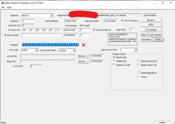 Screenshot of Beken Writer software for programming the BK7231 microcontroller.